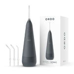 Ordo Hydro Sonic Water Flosser & 3x Floss Tips Dental Selection Bundle - Charcoal Grey